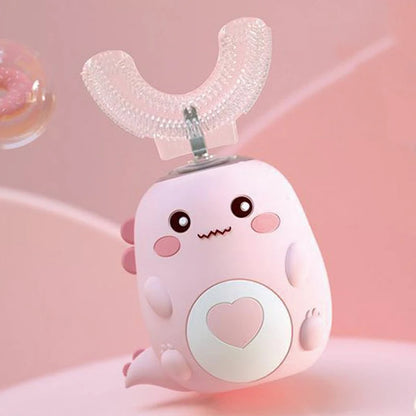 Children U-shaped Electric Toothbrush 360 Degrees Smart Cartoon Kids silicone Toothbrush Automatic Rechargeable Sonic Toothbrush